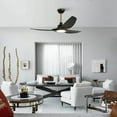 thumbnail image 4 of Parrot Uncle Modern 52" Propeller Black LED Smart Ceiling Fan, Alexa, and App Control, 3-CCT Ceiling Fan, 4 of 12