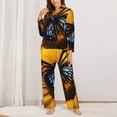 thumbnail image 2 of Haiem Butterfly On Sunflower Pattern Women’s Long-sleeve Sleepwear,Sleepwear Set,2-piece Loungewear Set,Soft PJs Comfy Nightwear with Pockets-X-Large, 2 of 7