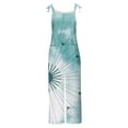 thumbnail image 4 of Usmixi Jumpsuits for Women Beach Comfy Lightweight Linen Adjustable Strap Loose Wide Leg Casual Long Jumpsuits Overalls Summer Formal Tie-Dye Print Round Neck Sleeveless Maxi Rompers Gray l, 4 of 4