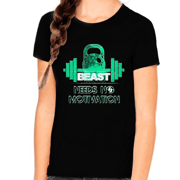 Graphic Tees for GIRLS YOUTH - Inspirational Shirts for KIDS - Cool GIRLS Vintage Casual Shirts - Beast