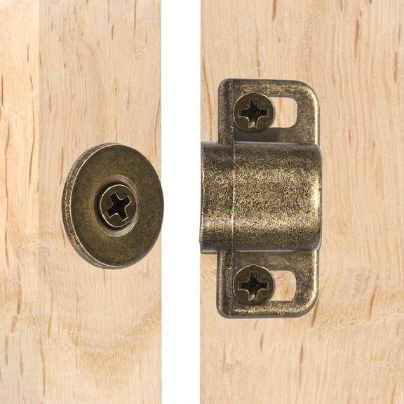 Magnetic Cabinet Door Catch [4pcs] - Magnets for Closure Use in Kitchen and Bathroom - [Dark Gold - 1.4 IN]