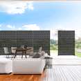 thumbnail image 3 of MAYEERTY 72"x47"x16" Outdoor Privacy Screen with Stand Metal Balcony Decorative Screen,Black, 3 of 10