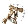 thumbnail image 5 of LShunze 2 Pack Bowknot Hair Clips for Kids Girrls - Organic Cotton Bow Barrettes with Soft-Grip, Side Bangs Clips for Toddler Girls (0-6 Years), 5 of 8