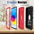 thumbnail image 5 of AVAWO Case for New iPad (A16) 11th Generation 11 Inch 2025 & iPad 10th Generation 10.9" 2022, Heavy Duty Military Grade Shockproof Rugged Protective Cover, Red+Black, 5 of 8