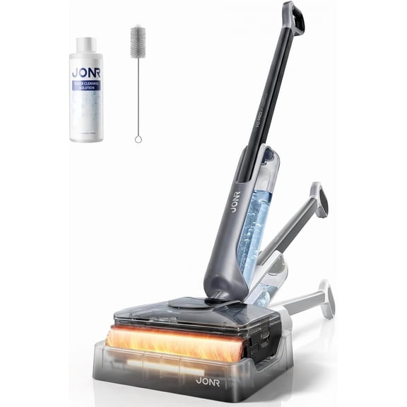 JONR H2 PRO Wet Dry Vacuum Cleaner, Cordless Hard Floor Cleaner with 20000 Pa Suction, 70°C Self-Cleaning, 180° Flat Positioning, HEPA Filter, 1500ml Fresh Water Tank