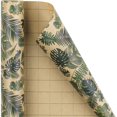 thumbnail image 5 of Kraft Wrapping Paper Roll - Tropical Plants Design Great for Birthday, Party, Baby Shower - 17 Inches X 32.8 Feet, 5 of 8