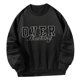 thumbnail image 3 of Sudadera con cuello redondo para mujer, ropa deportiva informal negra para viajes de vacaciones de primavera XL Yuyangstore sudadera para mujer, 3 of 8