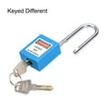 thumbnail image 2 of Candado Uxcell Lockout Tagout con grillete, candados con llave, acero, nylon, azul, 1 pieza, 2 of 4