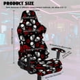 thumbnail image 2 of Whosucclay Skull Rose Print Gaming Chair Covers, Indoor Non-Slip Gaming Chair Seat Cover Soft Easy to Install Office Chairs Covers Stretchable with Armrest Cover, 2 of 8