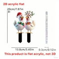 thumbnail image 3 of Zawou Christmas Animal Garden Stakes, 2D Flat Outdoor Yard Decorations, Rooster and Chicken Holiday Ornament Set for Lawn and Patio, 3 of 4