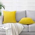 thumbnail image 2 of 2Pcs Super Soft Decorative Velvet Cushion Covers Quilted Polka Dot Decorative Throw Pillow Covers Square Throw Pillow Cover Decorative for Couch Sofa Bedroom Car Couch Bed 20x20 Inch yellow, 2 of 8