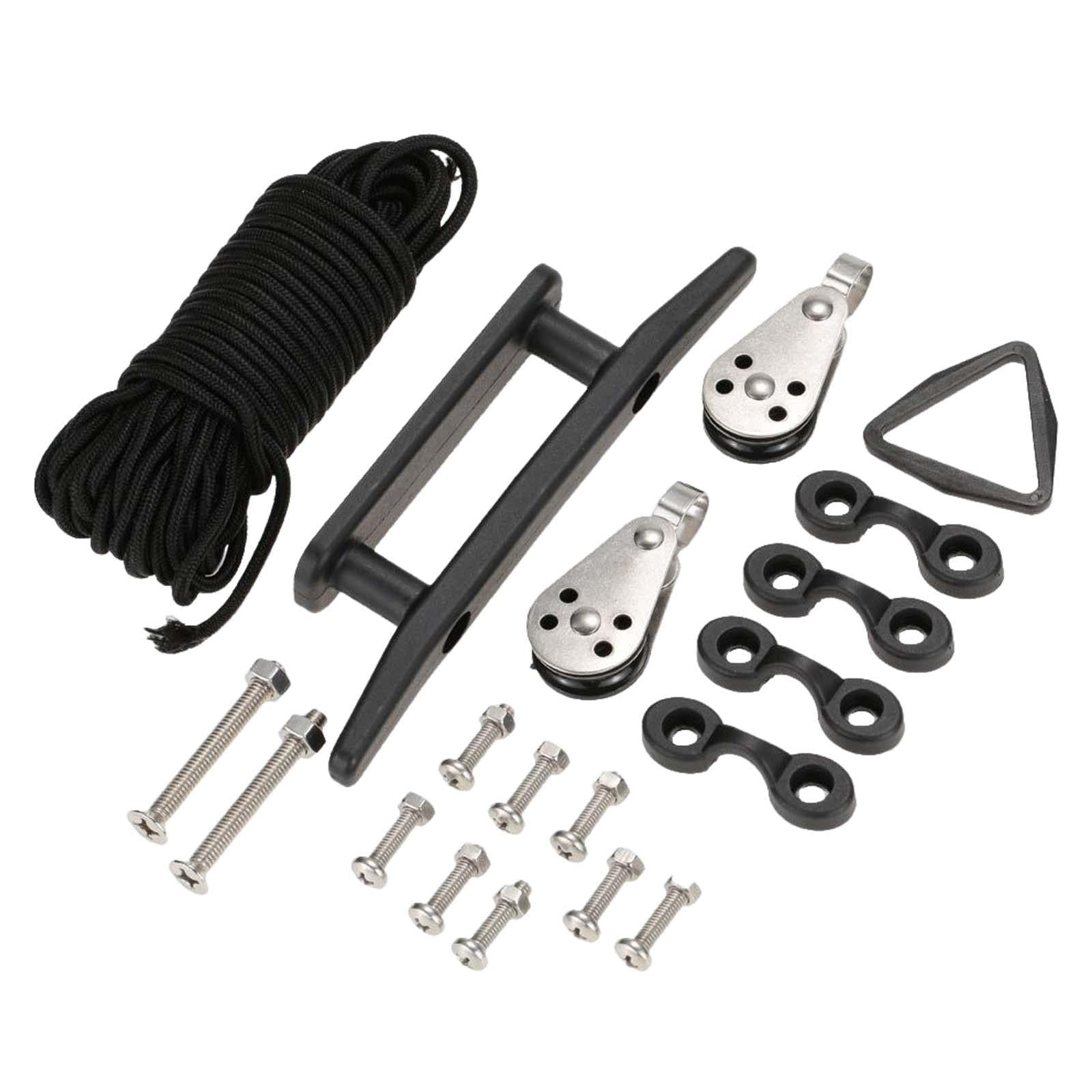 Axioma Kayak Boat Anchor Trolley W/ Screws and Nuts Nylon Rope Stainless Steel Hardware