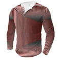thumbnail image 2 of DDAPJ pyju Long Sleeve Henley Shirt for Men 3D Optical Illusion Print Button T-Shirts Novelty Tunnel Graphic Tees Big and Tall Casual Hipster Tee Tops Deals of The Day Wine XXXL, 2 of 5