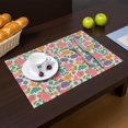 thumbnail image 2 of Placemat, Pioneer Flower Floral Print Pattern Place Mats Table Mat Set Of 2, PVC Washable Placemats for Party Kitchen Dining Decoration, 18x12 Inch, Fade Resistant, 2 of 6