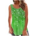 thumbnail image 2 of Runfenguu Beach Tank Tops For Women Womens Camisole Tank Tops Ladies' Casual And Fashionable Printed Round Neck Sleeveless Swim Vests, 2 of 5