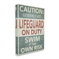 thumbnail image 4 of Stupell Industries Funny Swim at Own Risk Typography Painting Gallery Wrapped Canvas Art Print Wall Art, 36 x 48, 4 of 8
