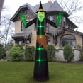 thumbnail image 2 of National Tree GE9-74981-1 12 ft. Inflatable Witch Halloween Decoration - Black, 2 of 2