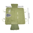 thumbnail image 4 of Unique Bargains 1 Pc Magic Tapes Car Seat Cover with Safety Belts Hanging Ropes for Pet Green Beige, 4 of 6