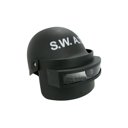 Adult SWAT Helmet With Folding Face Mask Costume Accessory