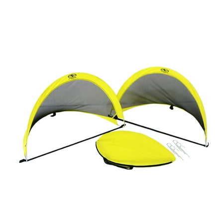 Athletic Works 3X2ft 2 Pack Pop-up Soccer Nets with Carry Bag, Yellow and Black