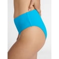 thumbnail image 4 of Time and Tru Women's and Women's Plus Ribbed Mid Rise Bikini Bottoms, Sizes XS-3X, 4 of 5
