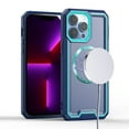 thumbnail image 2 of For Apple iPhone 11 /6.1" Hybrid Armor Hard PC TPU Rubber Compatible with MagSafe Shockproof Drop Protection Cover ,Xpm Phone Case [ Blue ], 2 of 4