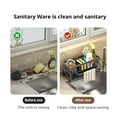 thumbnail image 5 of Sioweci Dish Drying Rack for Kitchen Sink Draining Rack with Tilted Water Tray Space-Saving Dish Rack Organizer for Countertop Storage Utensil Holder Grey Size B, 5 of 13