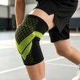 thumbnail image 4 of Kids Sports Knee Pads, Thick Padded Breathable Knee Sleeve Protector, Shock‑Absorbing Knee Guard for Basketball Running Cycling Outdoor Sports for Children(Green,M), 4 of 5