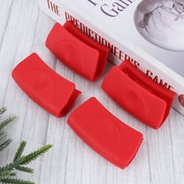 Masteelf Yellow Silicone Pot Handle Covers Heat Resistant for Kitchen Use Suitable for Cookware like Wok and Pan 4pcs