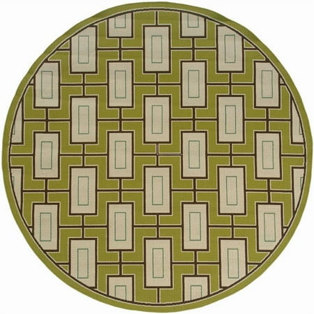 Sphinx Caspian Area Rugs - 4928G Outdoor Green Patio Lattice Blocks Lines Rug