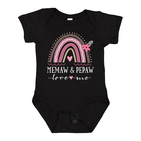 Inktastic Memaw and Pepaw Love Me Girls Baby Bodysuit