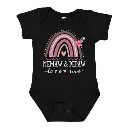 

Inktastic Memaw and Pepaw Love Me Gift Baby Girl Bodysuit