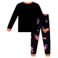 thumbnail image 6 of CAIVO Girls Halloween 2 Piece Pajama Sets Kids Pumpkin Print Long Sleeve O-Neck Tops And Pants Wear Soft Night Holiday Party Loungewear, 6 of 6