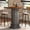 Brown & Grey, variant on Finmind 39.4" Round Bar Table with Metal Footrest, Modern Farmhouse Pub Table for Kitchen, Breakfast Nook, Home Bar, Black