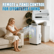 Dateyes 12000 BTU Portable Air Conditioners, 4-1 Standing Smart Cooling AC with Remote Control, Cooling, Heating, Dehumidifier and Fan, Automatic Unit for Bedroom, 55dB Quiet, Portable AC for Room