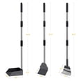 thumbnail image 5 of Dog Poop Cleanup Set 3-Piece Pooper Scooper Tray Rake Spade with Adjustable Long Stainless Handles Bin Easy No-Bend Waste Removal for All Dog Sizes, 5 of 8