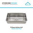 thumbnail image 6 of KBFmore Tight Radius 31 inch 16 Gauge Single Bowl Undermount Kitchen Sink, 6 of 11