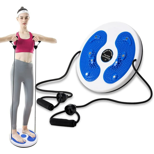 Tablero de placa giratoria de 1 pieza con cordón, pedal de tabla de equilibrio multifuncional para adelgazar la cintura, banda de resistencia masaje masaje de pies equipo de gimnasio en casa, accesorios de fitness aeróbico Sailing Electrónica