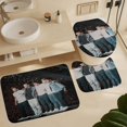 thumbnail image 6 of 4 Piece One Music Direc-,Ti0n Shower Curtain Sets with Rugs, Toilet Lid Cover, Bath Mat and 12 Hooks, Waterproof Shower Curtain Set for Bathroom, 6 of 8
