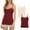 Red 1, variant on Kaemgyyd Camisoles Top for Women Spaghetti Strap Tank Tops with Build in Bra Basic Layer Camis 2 Pack