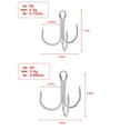 thumbnail image 5 of 10PCS/Set Ahite Nickel Sharpened Barbed Hooks Fishing Tackle Treble Jig Fishhooks High Carbon Steel 6#, 5 of 8