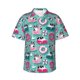thumbnail image 1 of Balery Dogs With Swimming Camisas hawaianas de manga corta para hombre, camisas playeras de corte holgado, camisas de vacaciones con botones,Small, 1 of 7
