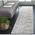 thumbnail image 2 of SAFAVIEH Maya Vaughn Geometric Runner Rug, Ivory/Grey, 2' x 8', 2 of 10