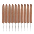 thumbnail image 2 of Ganchos de ganchillo, mango de bambú, agujas de coser, herramientas de bordado, una sola cabeza, 0,5 mm 10 Piezas Eigraketly HA006418-01, 2 of 6