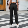 thumbnail image 4 of Sngxgn Women's Low Waist Cargo Pants Wide Leg Baggy Trousers Trendy Casual Vintage Y2k Baggy Pants with Multi Pockets(Black,L), 4 of 6