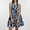 Navy, variant on ITSAME Women's Smocked Midi Dress, Plus Size Sleeveless V Neck Holiday Boho Floral Prints Dresses Black 5XL