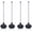 Plunger, variant on 60168A Toilet Plunger Set, 4 Piece, Bonus Mini Sink & Drain Plunger, Toilet Bowl Brush & Caddy, Patented All-Angle Design, Telescopic Aluminum Handle, Bathroom Toilet Brush and Plunger Set