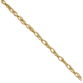 thumbnail image 2 of 14K Solid Yellow Gold 0.5mm Cable Rope Chain Twisted Link Necklace, 2 of 4