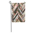 thumbnail image 1 of JSDART Flower Floral Patchwork Pattern Roses Quilt Zag Zig Abstract Black Garden Flag Decorative Flag House Banner 12x18 inch, 1 of 2