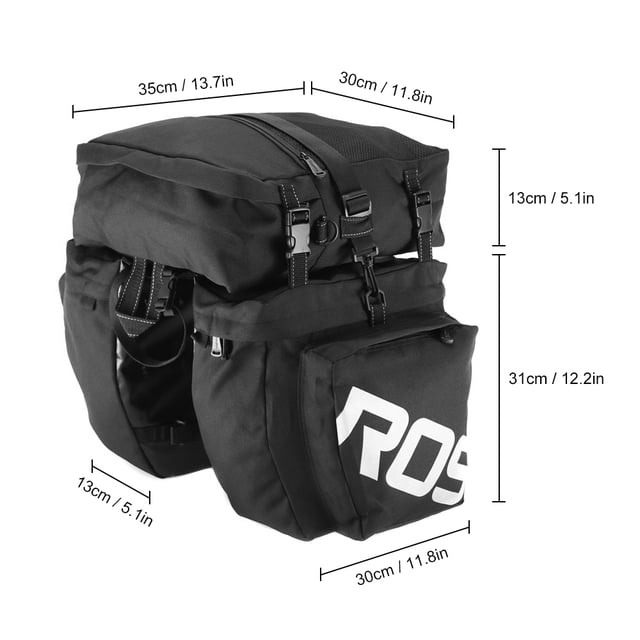 3 en 1 Road Multifunción Bolsa de Montaña bicicleta bicicleta bolsa de maleta trasera con cubierta de lluvia impermeable